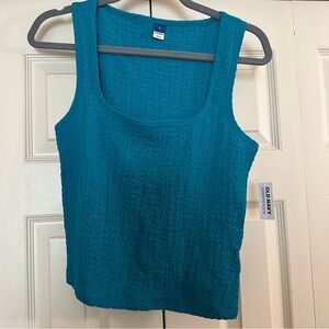 Old Navy Square Neck Textured Tank Top